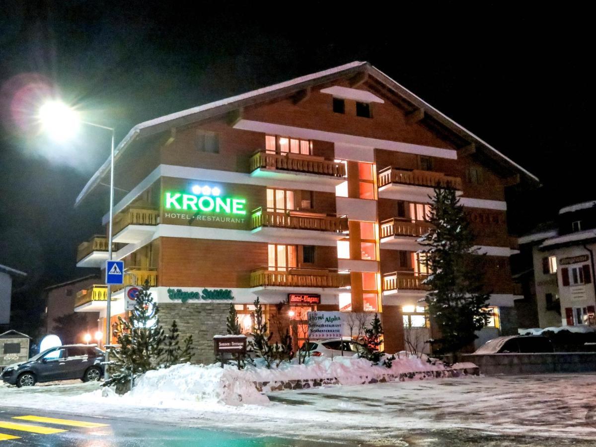 Hotel Krone Saas-Grund Exterior foto